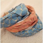 Haarband Knoop Golden Blue Haarband Knoop Golden Blue