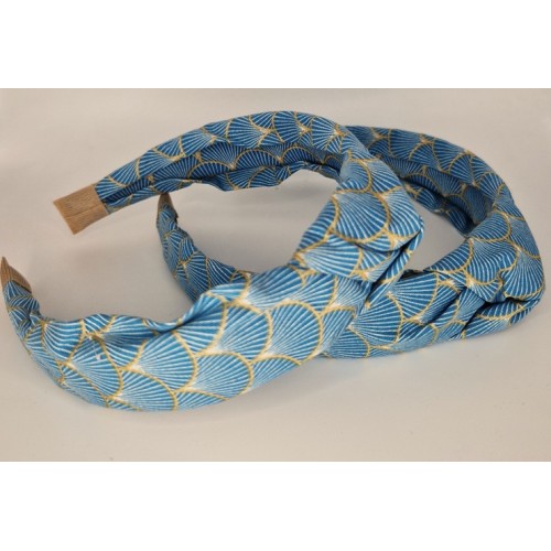 Haarband Knoop Golden Blue Haarband Knoop Golden Blue