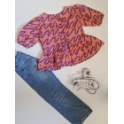 Blouse strik oranje